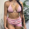 TRAJES DE BAÑOS ESTAMPADOS 🏝️ - lineas rosa