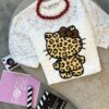 FRANELA ENCAJE 💖 - Hello Kitty animal print marfil